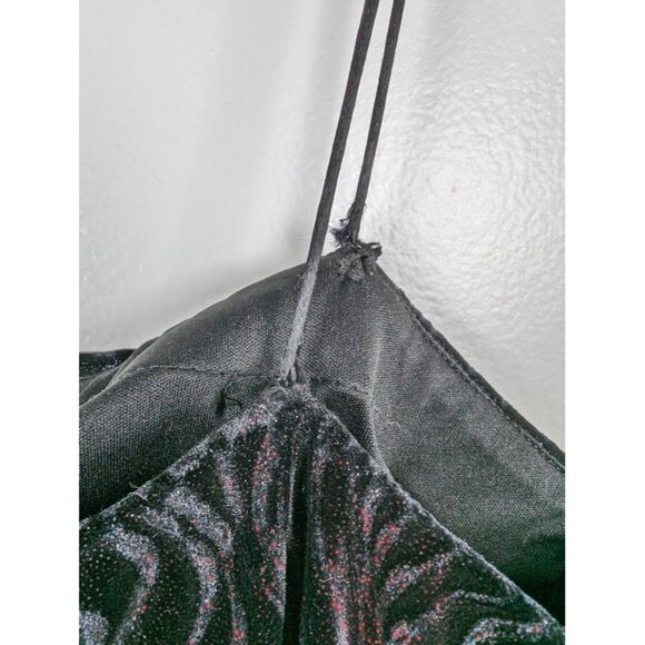 Vintage 90s Velvet Maxi Dress Size 14 Whimsigoth Witchy Goth Iridescent Shimmer - Picture 6 of 10